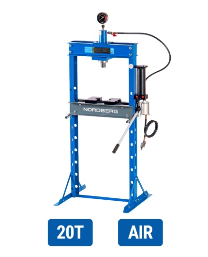 20 TON AIR Hydraulic Shop Press NORDBERG N3620AL
