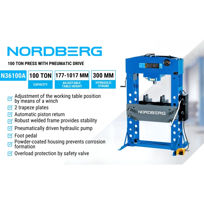 100 TON Press with pneumatic drive NORDBERG N36100A - Image 11