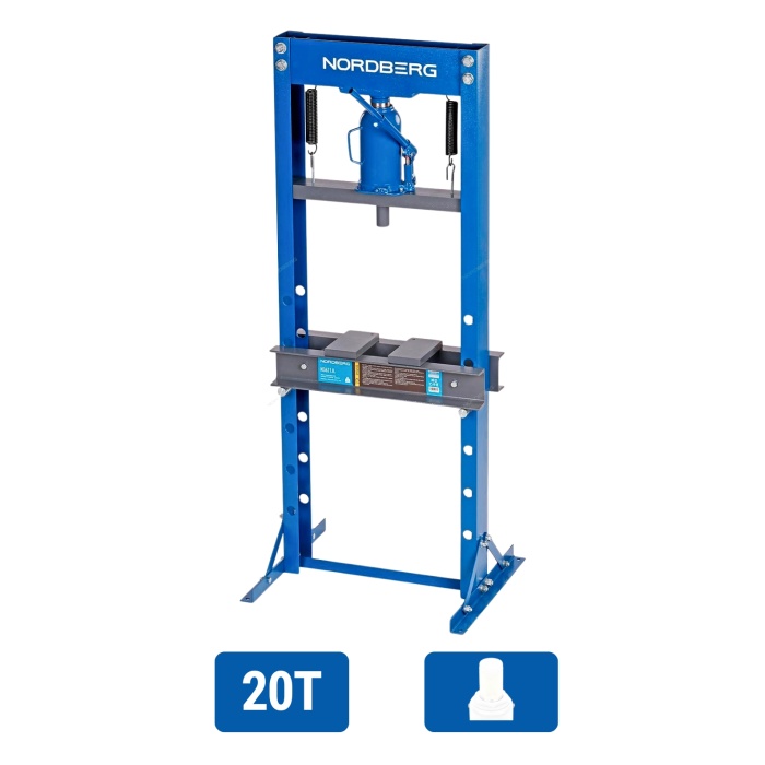 20T Hydraulic shop press NORDBERG N3621JL - Image 1
