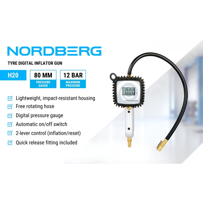 Tyre digital inflator gun NORDBERG H20 - Image 2