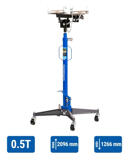Transmission jack 500 kg, adjustable nozzle NORDBERG N3405T
