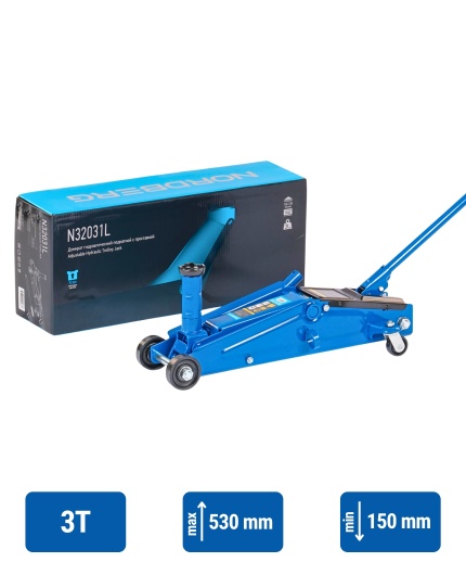 3 ton Floor jack with spacer NORDBERG N32031L