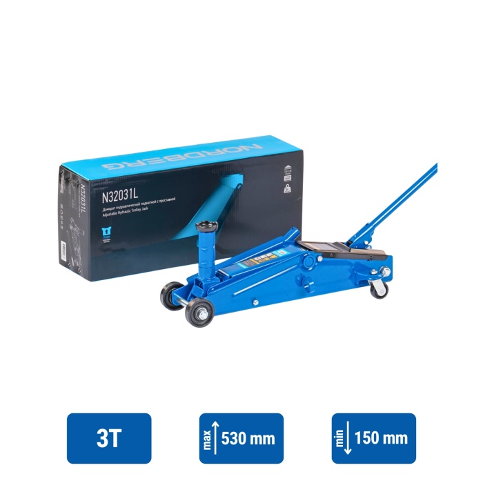 3 ton Floor jack with spacer NORDBERG N32031L - Image 1